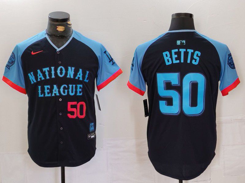 Men Los Angeles Dodgers 50 Betts Blue All star 2024 Nike MLB Jersey style 5